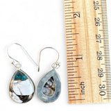 White Buffalo & Turquoise Solid 925 Sterling Silver Earrings
