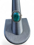 Emerald Solid 925 Sterling Silver  Ring 8