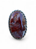 Crazy Lace Agate Solid 925 Sterling Silver Ring 7.5