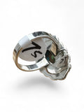 Kingman Peacock Dahlia Solid 925 Sterling Silver Ring 7.5