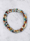 Mixed Stone 4 mm beaded Necklace