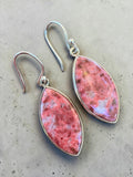 Pink Thulite Solid 925 Sterling Silver Earrings
