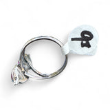 Kingman Pink Dahlia Turquoise Solid 925 Sterling Silver Ring 9.5