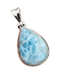 Caribbean Larimar Solid 925 Sterling Silver Pendant
