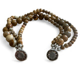 Picture Jasper Magnetic beaded Bracelet 7.5 inch