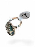 Kingman Turquoise Solid 925 Sterling Silver Ring 7