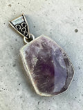 Atomic Amethyst Silver Overlay Pendant
