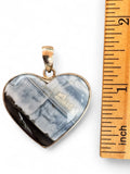 Owyhee Opal Heart Solid 925 Sterling Silver Pendant