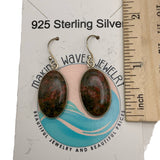 Unakite Solid 925 Sterling Silver Earrings