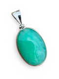 Chrysoprase Solid 925 Sterling Silver Pendant