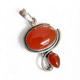 Carnelian Solid 925 Sterling Silver Pendant
