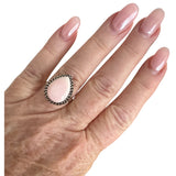 Pink Conch Solid 925 Sterling Silver Ring 8