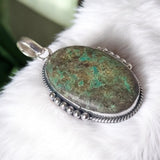 Tibetan Turquoise Solid 925 Sterling Silver Pendant