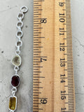 Multi Tourmaline Solid 925 Sterling Silver Bracelet