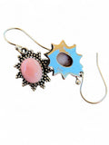 Pink Queen Conch Solid 925 Sterling Silver Earrings