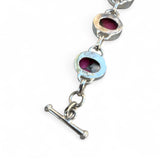 Kingman Cotton Candy Solid 925 Sterling Silver Bracelet