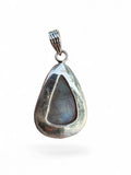 Rough Rainbow Moonstone Solid 925 Sterling Silver Pendant