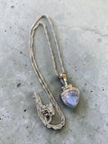 Lavender Quartz Solid 925 Sterling Silver Pendant with chain