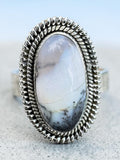 Dendritic Opal Solid 925 Sterling Silver Ring 6