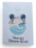 Blue lab Fire Opal Solid 925 Sterling Silver stud Earrings