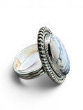 Dendritic Opal Solid 925 Sterling Silver Ring 6