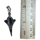 Lavender Jade & Amethyst Solid 925 Sterling Silver Pendant