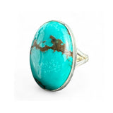Tibetan Turquoise Solid 925 Sterling Silver Ring 9