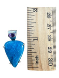 Blue Apatite & Amethyst Solid 925 Sterling Silver Pendant