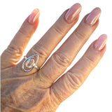 Herkimer Diamond Solid 925 Sterling Silver Ring 7