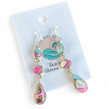 Kingman Cotton Candy Turquoise Solid 925 Sterling Silver Earrings