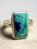 Blue Bird Azurite Solid 925 Sterling Silver Ring 6