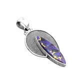 Purple Turquoise Solid 925 Sterling Silver Pendant