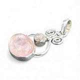 Rose Quartz Solid 925 Sterling Silver Pendant