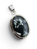 Hornblende Solid 925 Sterling Silver Pendant