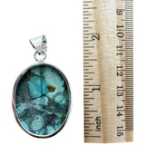 Tibetan Turquoise Solid 925 Sterling Silver Pendant