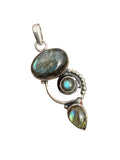 Labradorite Solid 925 Sterling Silver Pendant