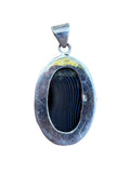 Black Botswana Agate Solid 925 Sterling Silver Pendant