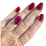 Ruby Solid 925 Sterling Silver Ring 5.5