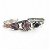 Amethyst Solid 925 Sterling Silver Cuff Bracelet