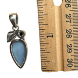 Owyhee Opal & Black Onyx Solid 925 Sterling Silver Pendant
