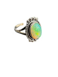 Ethiopian Opal Solid 925 Sterling Silver Ring 10