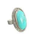 Kingman Turquoise Solid 925 Sterling Silver Ring 8