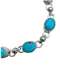 Kingman Turquoise Solid 925 Sterling Silver Bracelet