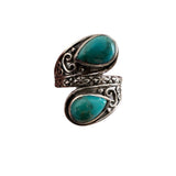 Kingman Turquoise Solid 925 Sterling Silver Ring 7.5