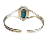 Kingman Turquoise Solid 925 Sterling Silver cuff Bracelet