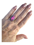 Kingman Cherry Blossom Dahlia Solid 925 Sterling Silver Ring 6
