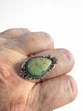 Sonoran Gold Turquoise Solid 925 Sterling Silver Ring 9.5