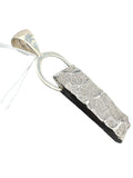 Titanium treated Quartz Solid 925 Sterling Silver Pendant