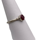 Dainty Ruby Solid 925 Sterling Silver Ring