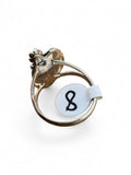 Golden Hills Turquoise Solid 925 Sterling Silver Ring 8